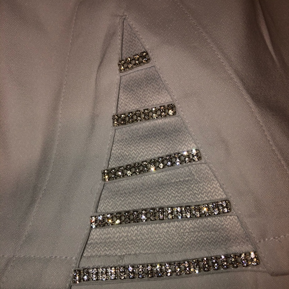 plt white bedazzled skirt